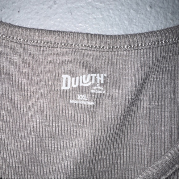 Duluth Trading Co Gray Ribbed Shirt - Picture 2 of 4